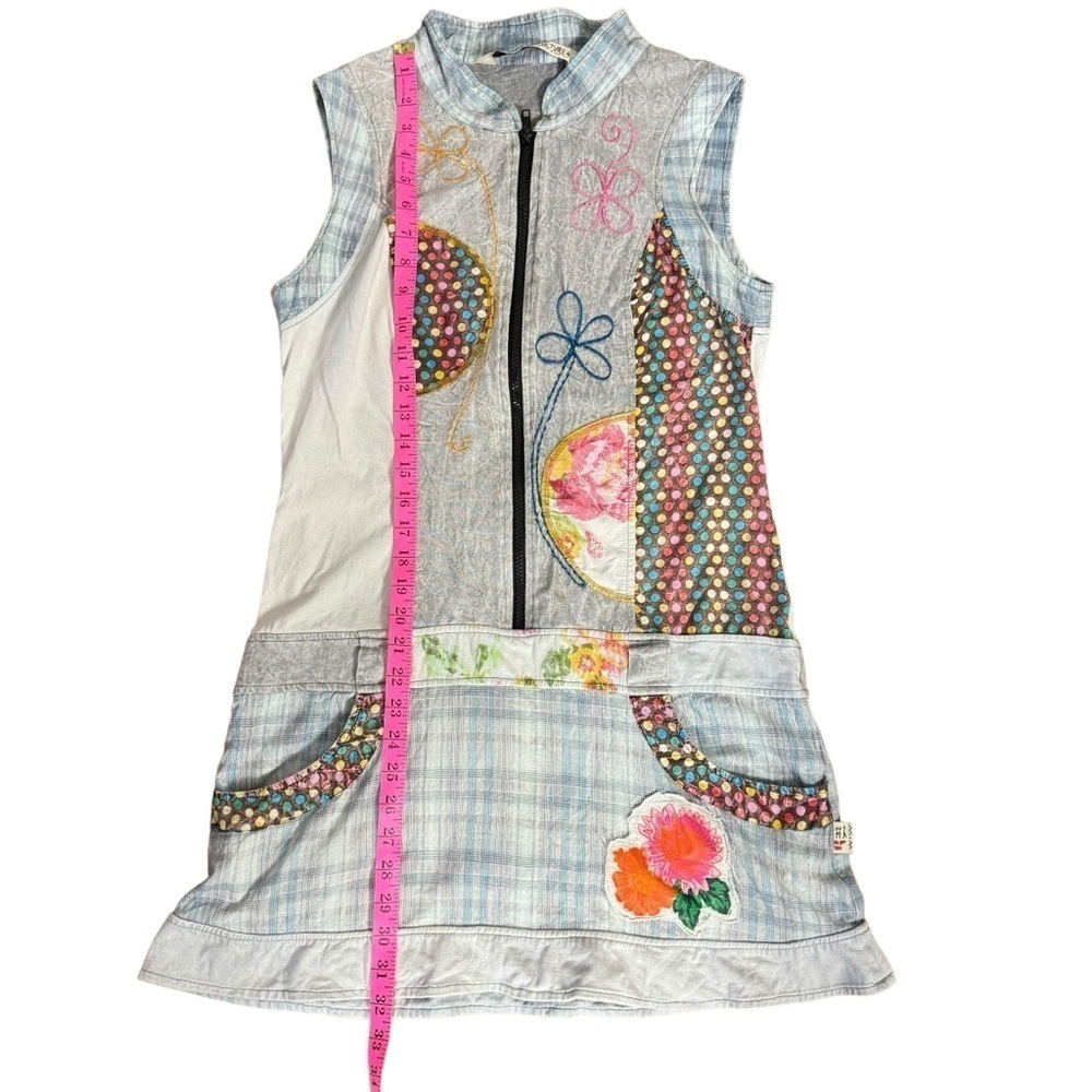 GUC Savage Culture vintage mini dress, multi-medium, colourful, size Large - Picture 6 of 12